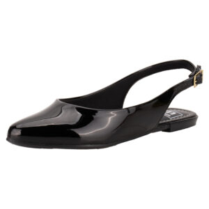Sapato Feminino Mule Moleca Verniz/Preto