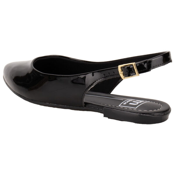 Sapato Feminino Mule Moleca Verniz/Preto - Imagem 3