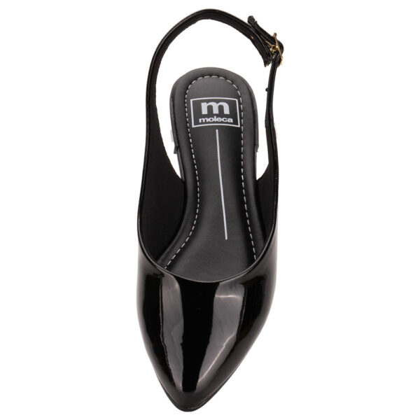 Sapato Feminino Mule Moleca Verniz/Preto - Imagem 4