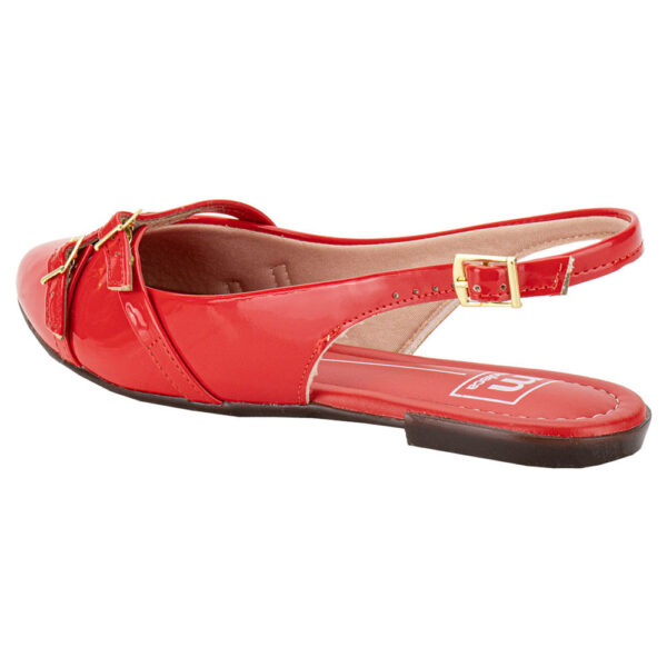 Sapato Feminino Mule Moleca Vermelho - Imagem 3