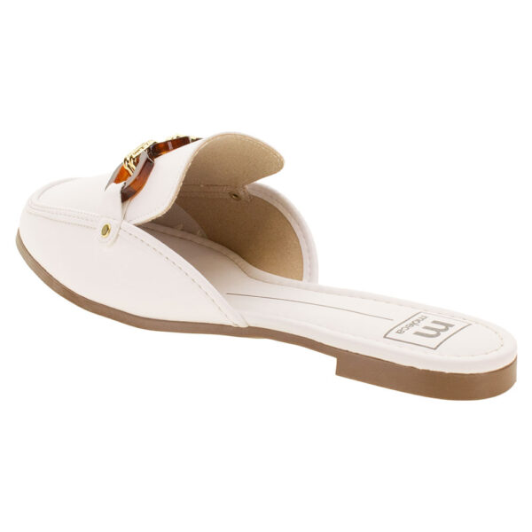 Sapato Feminino Mule Moleca Branco - Imagem 3