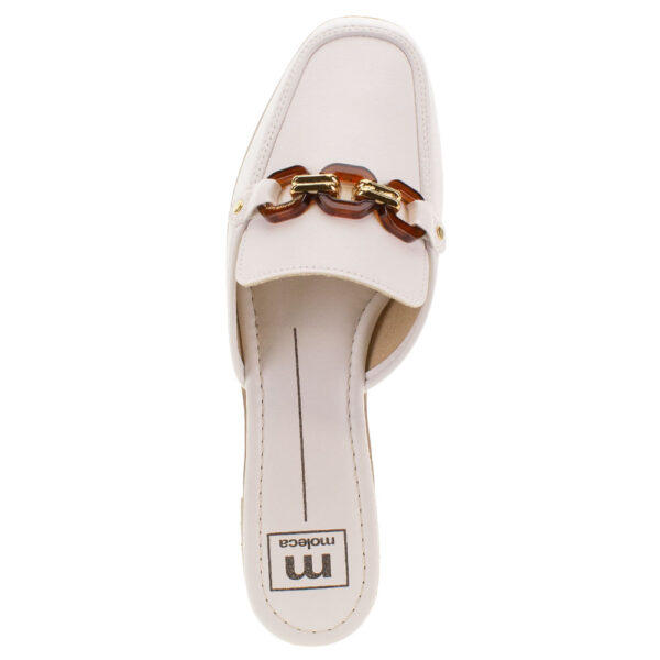 Sapato Feminino Mule Moleca Branco - Imagem 4