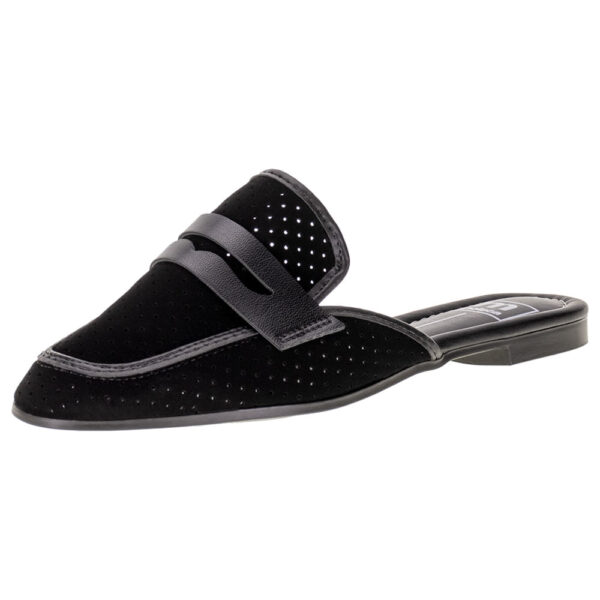 Sapato Feminino Mule Moleca Preto/Nobuck