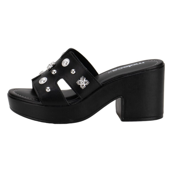 Tamanco Feminino Salto Grosso Moleca PRETO - Imagem 2