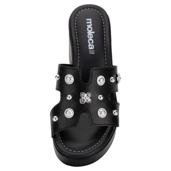Tamanco Feminino Salto Grosso Moleca PRETO - Imagem 4