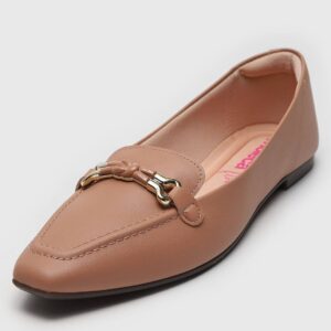 Mocassim Moleca Com Aplicação Decorativa Nude