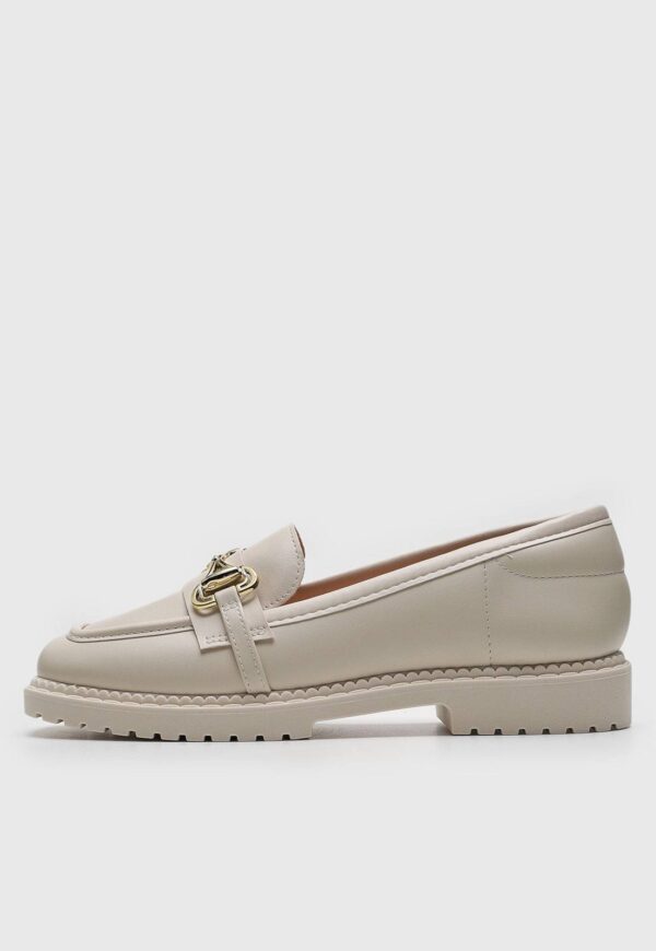 Mocassim Moleca Com Aplicação Decorativa Off-White - Imagem 2