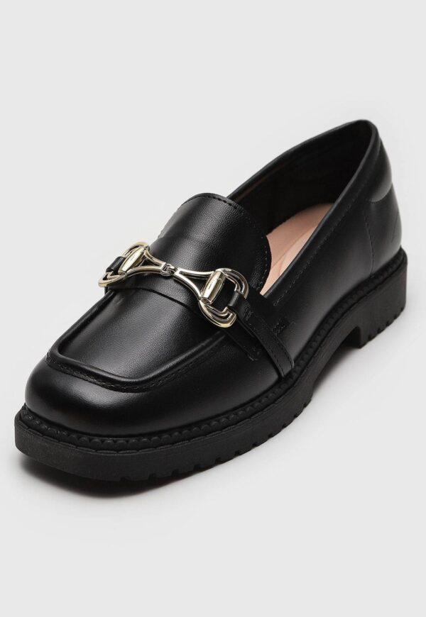 Mocassim Moleca Com Aplicação Decorativa Preto