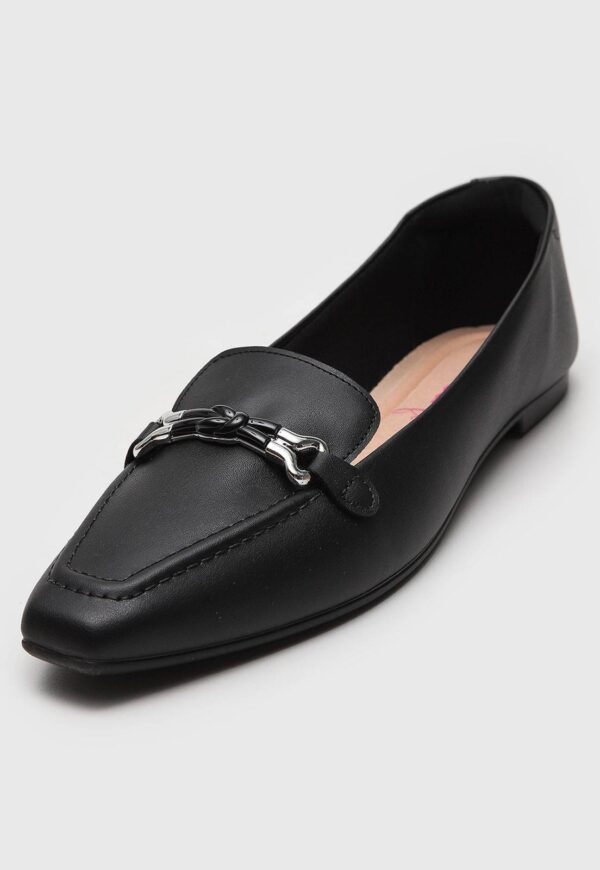 Mocassim Moleca Com Aplicação Decorativa Preto