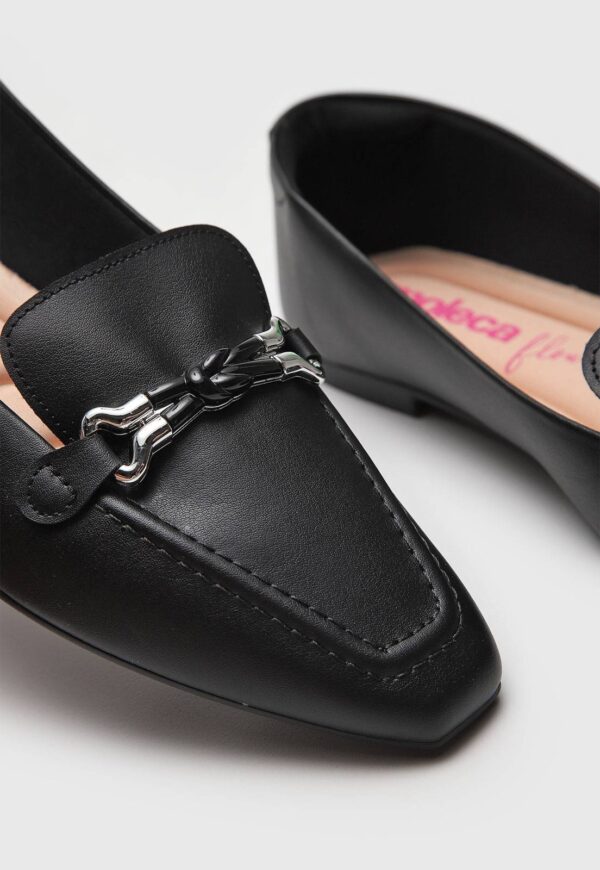 Mocassim Moleca Com Aplicação Decorativa Preto - Imagem 5