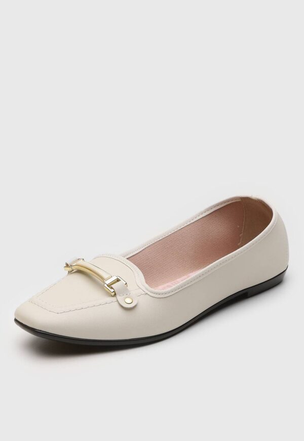 Mocassim Moleca Conforto Off-White
