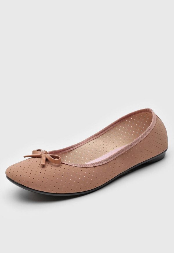 Sapatilha Moleca Perfuros Bege